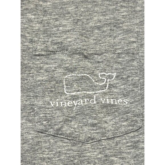 Vineyard Vines Long Sleeve Heather Gray Shirt Whale Back Graphic Pocket Size XS - Picture 2 of 4